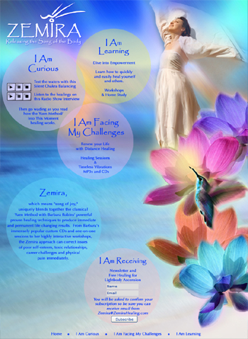 Zemira Healing Website Design